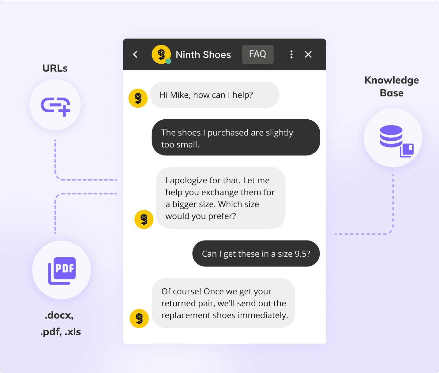 Image depict that kommunicate chatbot provide instant & accurate answers